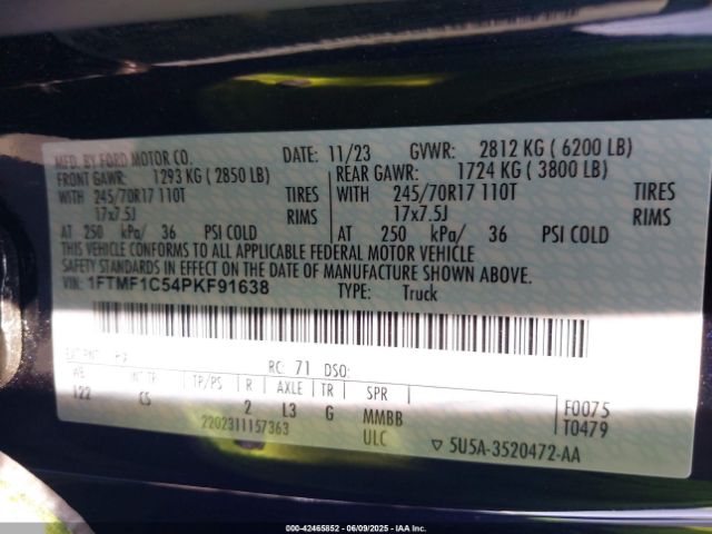 2023 FORD F-150 1FTMF1C54PKF91638 Photo 8