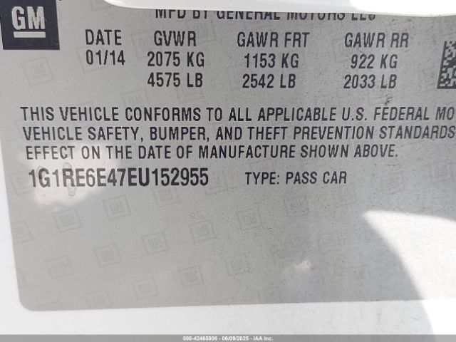 2014 CHEVROLET VOLT 1G1RE6E47EU152955 Photo 8