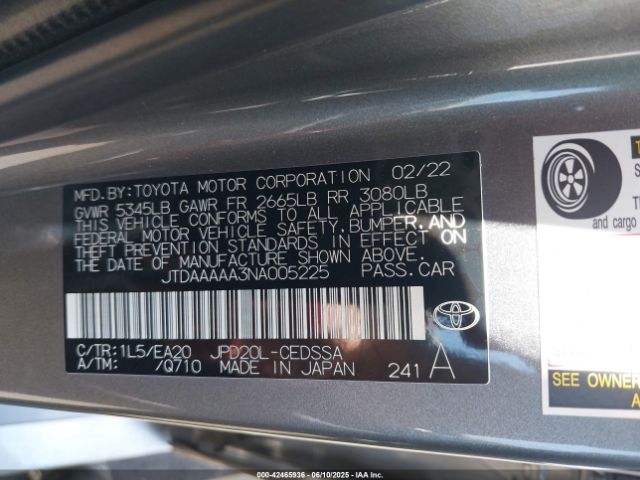 2022 TOYOTA MIRAI JTDAAAAA3NA005225 Photo 8