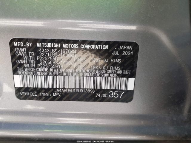 2024 MITSUBISHI OUTLANDER SPORT JA4ARUAU1RU018896 Photo 8