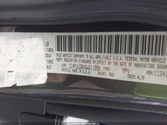 2016 JEEP CHEROKEE 1C4PJLDBXGW211996 Photo 8