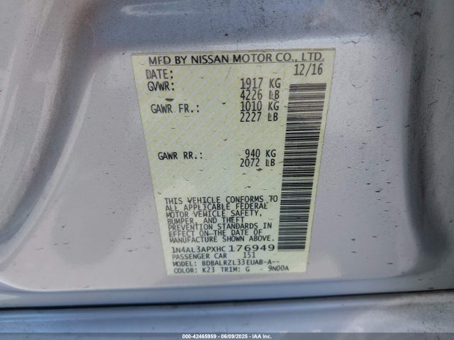 1N4AL3APXHC176949 Nissan 2017