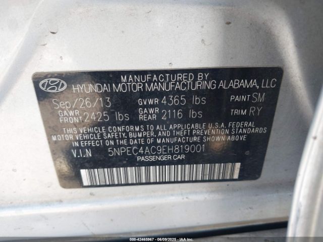 5NPEC4AC9EH819001 Hyundai gamma