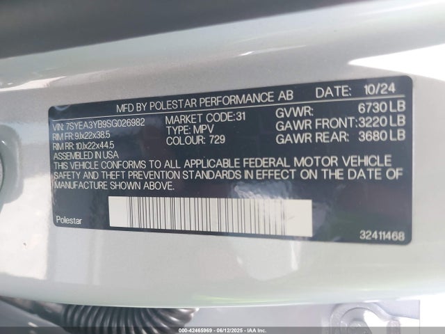 Polestar e400v30 2025 7SYEA3YB9SG026982 Image 9