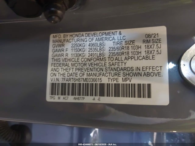 Honda lfb2 2021 7FART6H87ME036615 Image 9