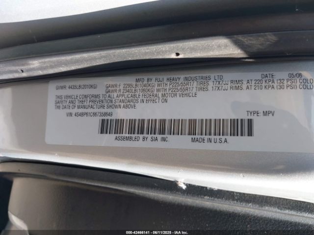 2006 SUBARU OUTBACK 4S4BP61C667358649 Photo 8
