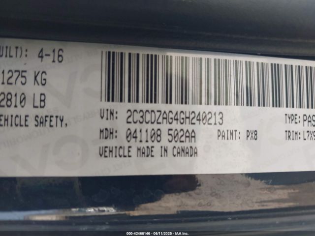 2016 DODGE CHALLENGER 2C3CDZAG4GH240213 Photo 8