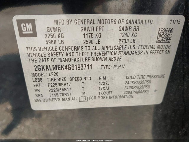 2GKALMEK4G6193711 GMC Terrain Sle-1