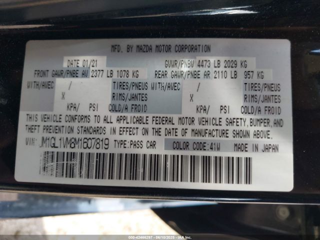 2021 MAZDA MAZDA6 JM1GL1VM8M1607819 Photo 8