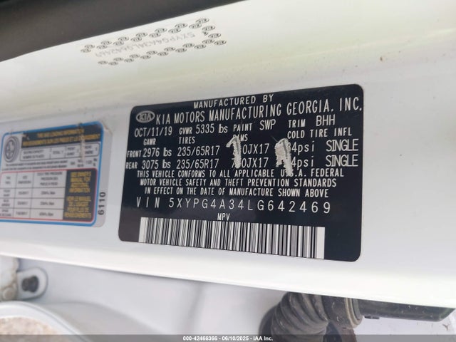 5XYPG4A34LG642469 KIA gdi theta-ii