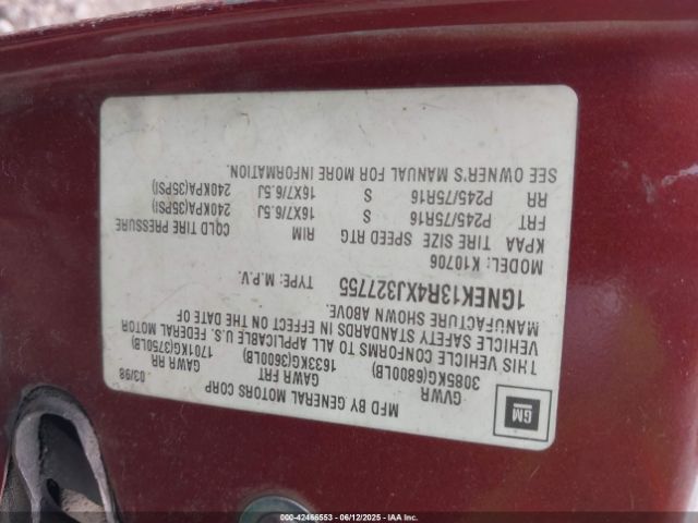 1999 CHEVROLET TAHOE 1GNEK13R4XJ327755 Photo 8