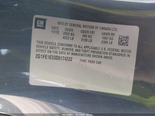 2013 CHEVROLET CAMARO 2G1FE1E33D9174332 Photo 8