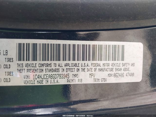 1C4NJCEA8GD793945 Jeep Compass Latitude