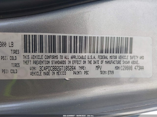 3C4PDCBB2GT185264 Dodge Journey Sxt
