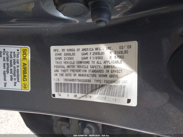 2009 ACURA TL 19UUA86579A024594 Photo 8
