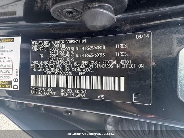 JTJBM7FX5F5092340 Lexus GX 460