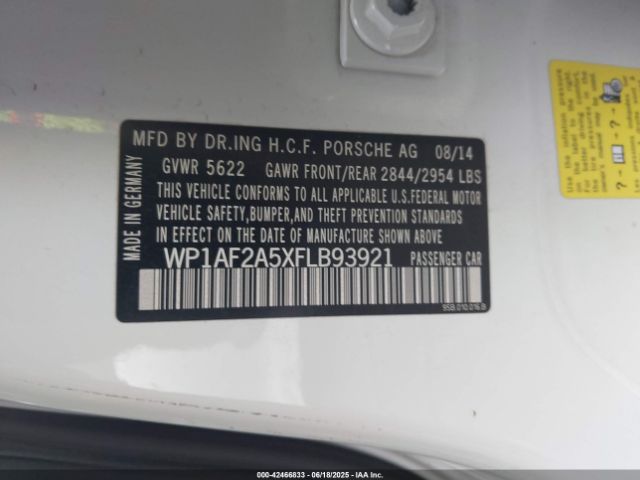 2015 PORSCHE MACAN WP1AF2A5XFLB93921 Photo 8