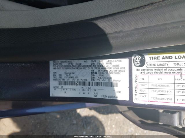 2012 FORD FIESTA 3FADP4EJ6CM115635 Photo 8