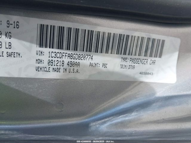 1C3CDFFA8GD820774 Dodge Dart Sxt Sport