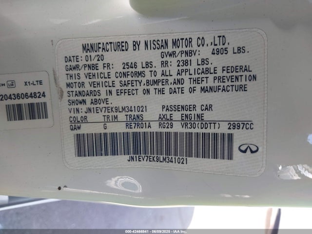 JN1EV7EK9LM341021 Infiniti 2020