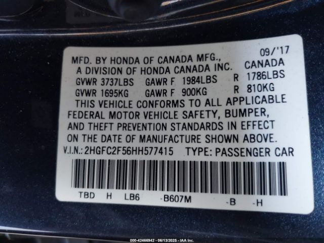 2HGFC2F56HH577415 Honda k20c2