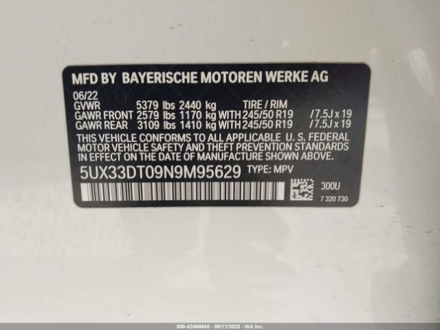 2022 BMW X4 5UX33DT09N9M95629 Photo 8