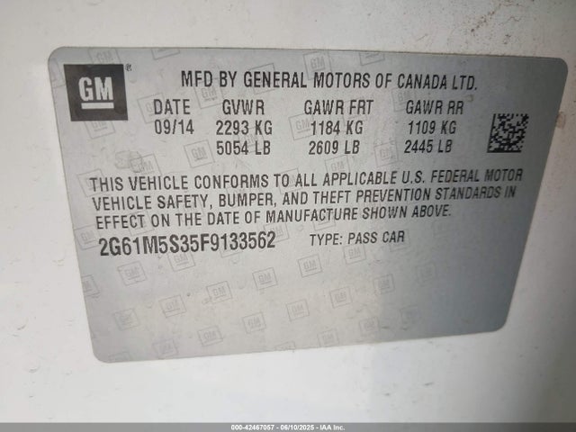 Cadillac lfx 2015 2G61M5S35F9133562 Image 9