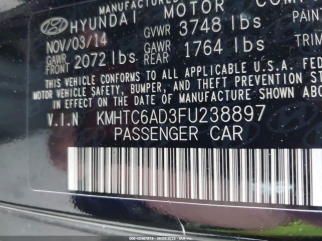 KMHTC6AD3FU238897 Hyundai Veloster