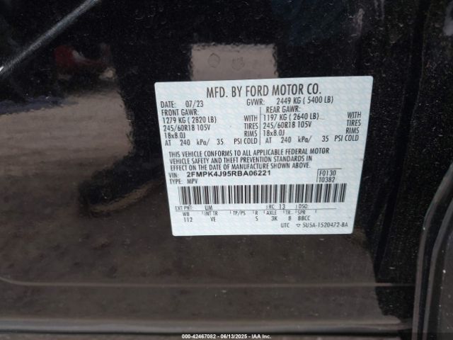 2024 FORD EDGE 2FMPK4J95RBA06221 Photo 8