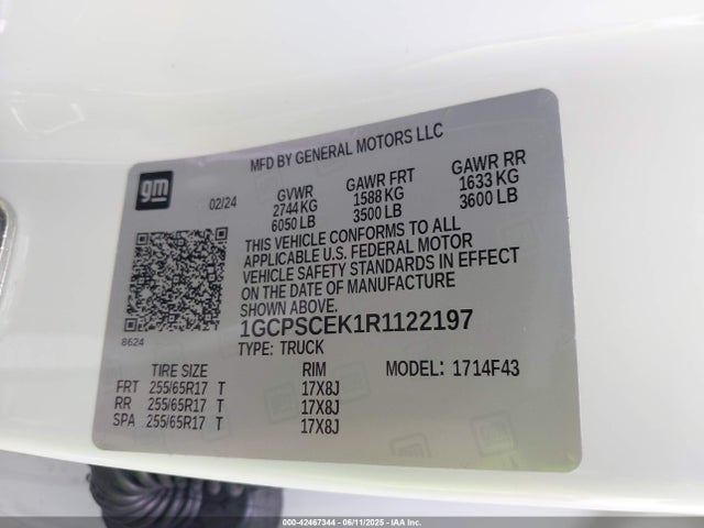 1GCPSCEK1R1122197 Chevrolet l3b