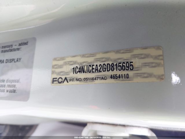 1C4NJCEA2GD815695 Jeep Compass High Altitude Edition