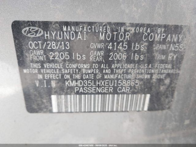 KMHD35LHXEU158865 Hyundai ELANTRA GT