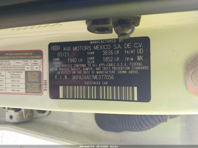 2021 KIA RIO 3KPA24AD7ME377056 Photo 8