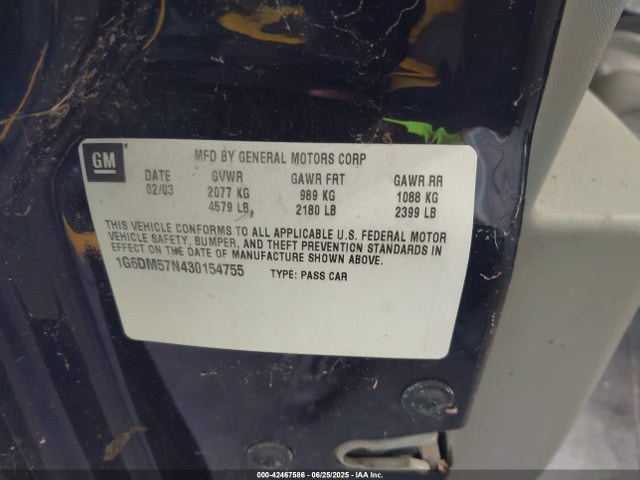 2003 CADILLAC CTS 1G6DM57N430154755 Photo 8