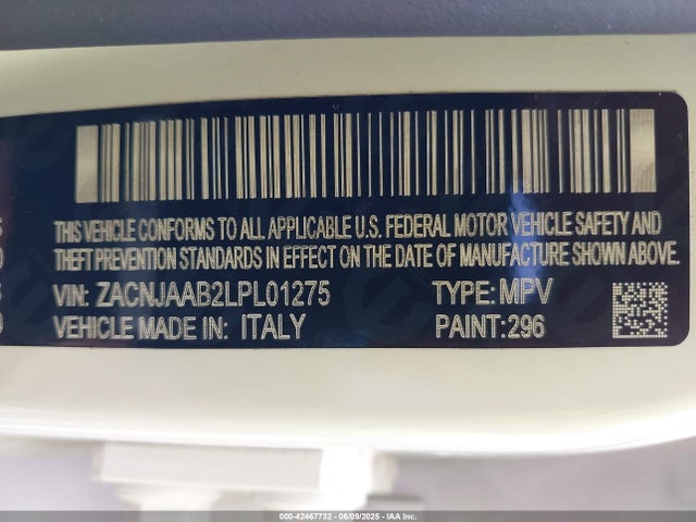 Jeep Renegade 2020 ZACNJAAB2LPL01275 Image 9