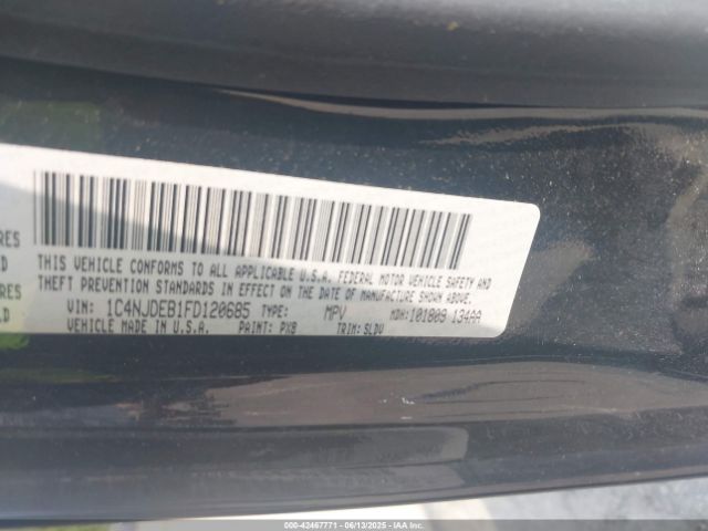 1C4NJDEB1FD120685 Jeep Compass High Altitude Edition