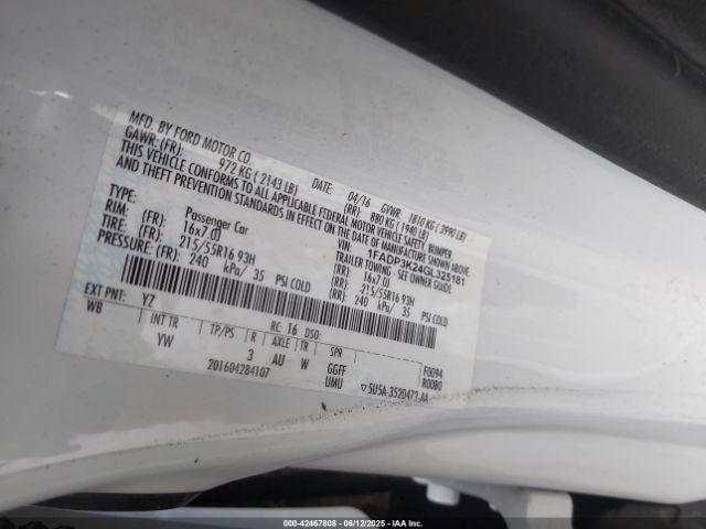 1FADP3K24GL325181 Ford FOCUS SE
