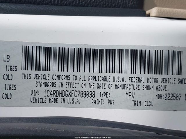 2015 DODGE DURANGO 1C4RDHDGXFC789038 Photo 8