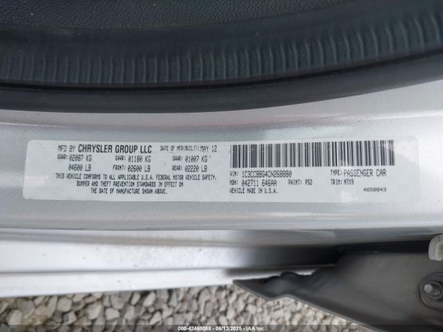 2012 CHRYSLER 200 1C3CCBBG4CN268880 Photo 8