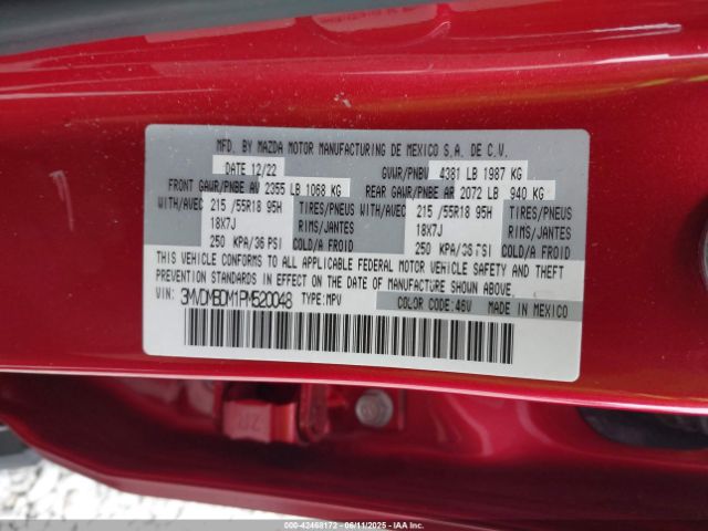 3MVDMBDM1PM520048 Mazda pyukd