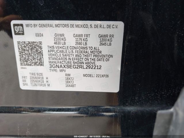 2024 CHEVROLET EQUINOX 3GNAXSEG2RL292212 Photo 8