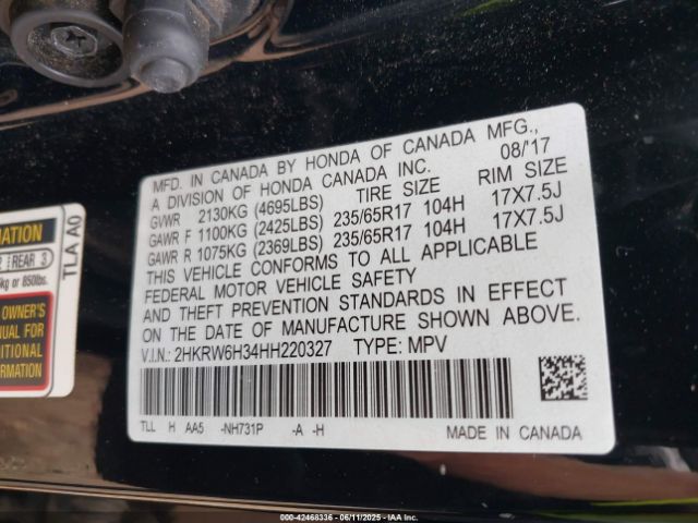 2017 HONDA CR-V 2HKRW6H34HH220327 Photo 8