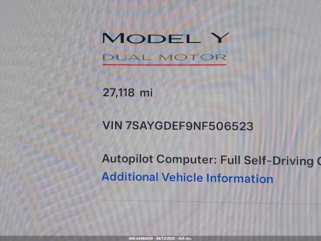Tesla 2022 2022 7SAYGDEF9NF506523 Image 15