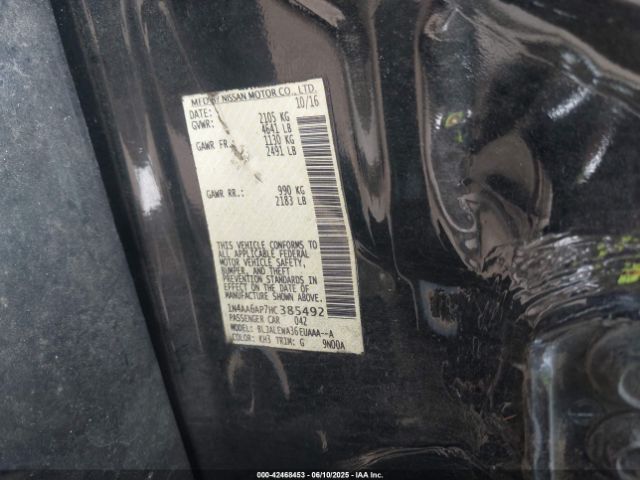 2017 NISSAN MAXIMA 1N4AA6AP7HC385492 Photo 8