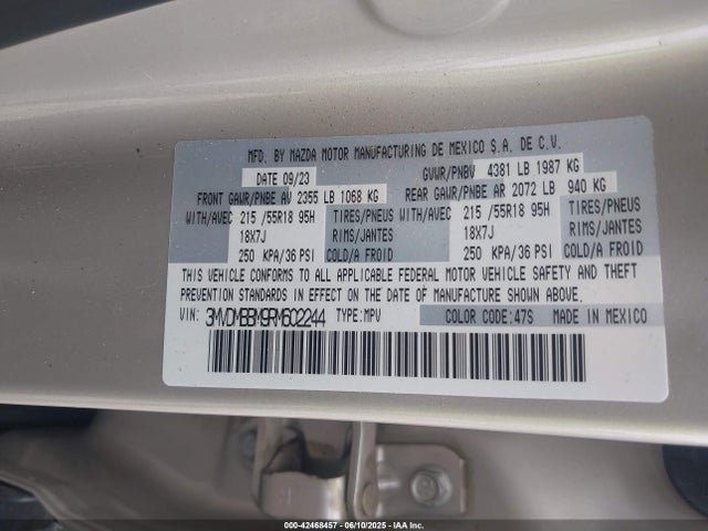 Mazda pyukd 2024 3MVDMBBM9RM602244 Image 9