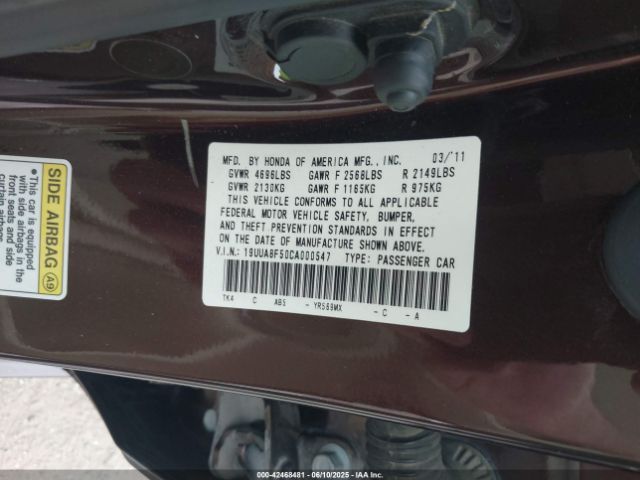 2012 ACURA TL 19UUA8F50CA000547 Photo 8
