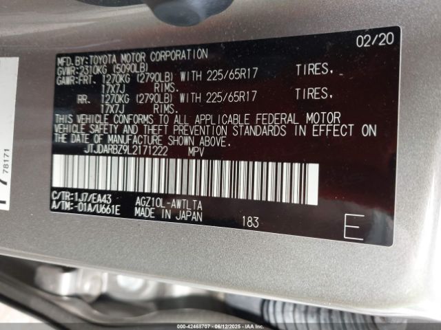 2020 LEXUS NX 300 JTJDARBZ9L2171222 Photo 8