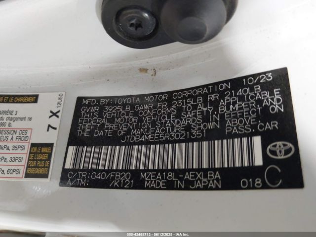 2024 TOYOTA COROLLA JTDB4MEE5R3021351 Photo 8