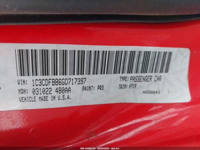 1C3CDFBB6GD717397 Dodge DART SXT