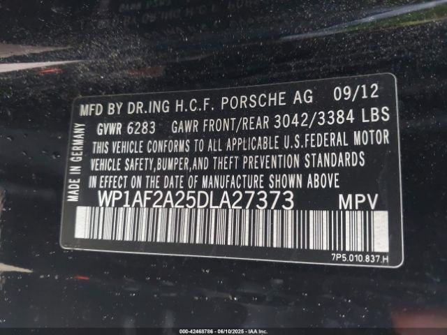 2013 PORSCHE CAYENNE WP1AF2A25DLA27373 Photo 8